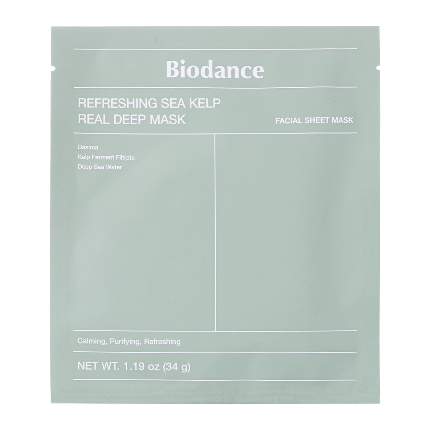 Biodance Kojąco-Nawilżająca Maska w Płachcie Refreshing Sea Kelp Real Deep Mask (1szt / 34g)